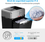 BONSEN Trituradora de papel resistente de alta seguridad P-4 de corte
