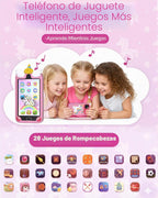 Teléfono inteligente para niños para niñas de 3 a 12 años, teléfonos de