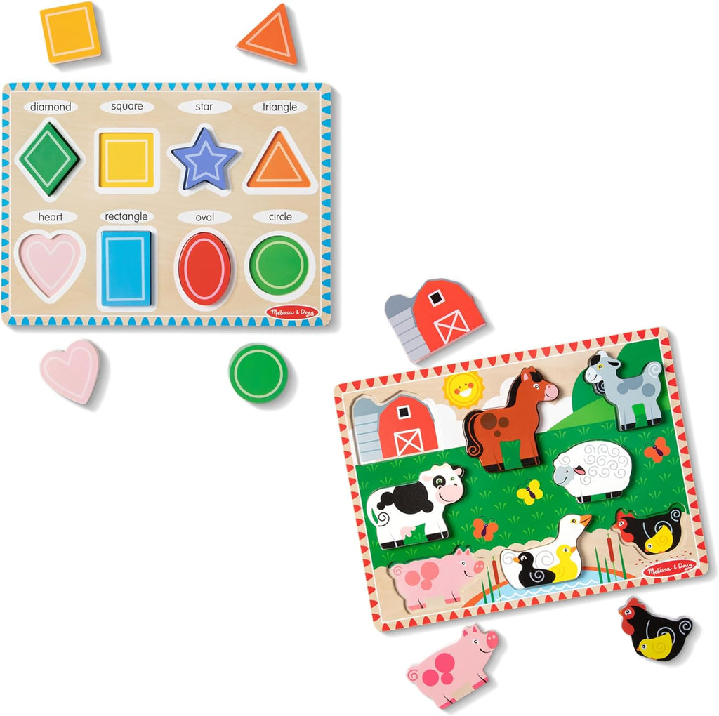 Melissa & Doug Paquete de rompecabezas de piezas gruesas