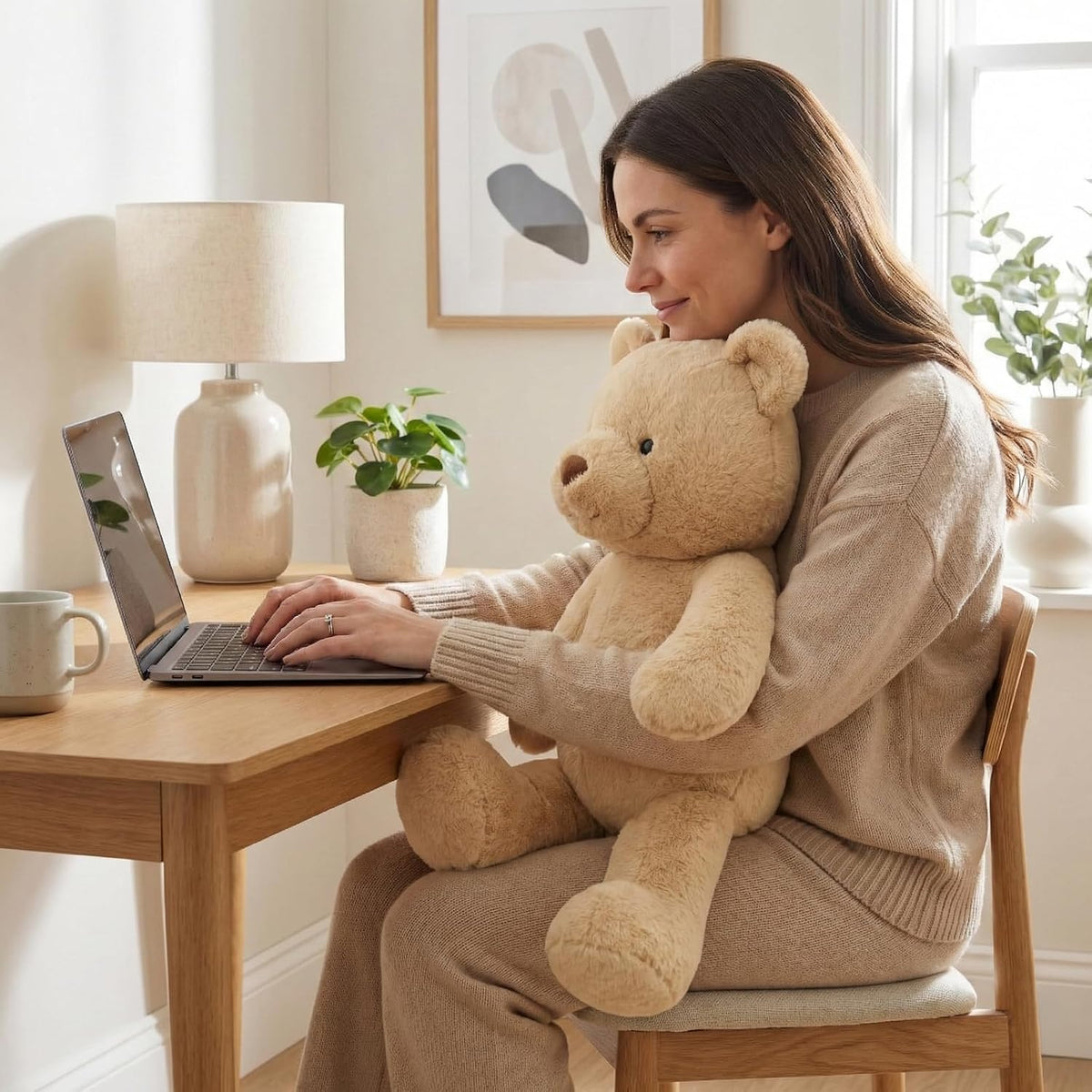 Animal de peluche aderezable que se adapta a ropa de niños de 3 a 6 meses, juguete de peluche grande de 24.8 pulgadas con extremidades largas para jugar de simulación, compañero suave y