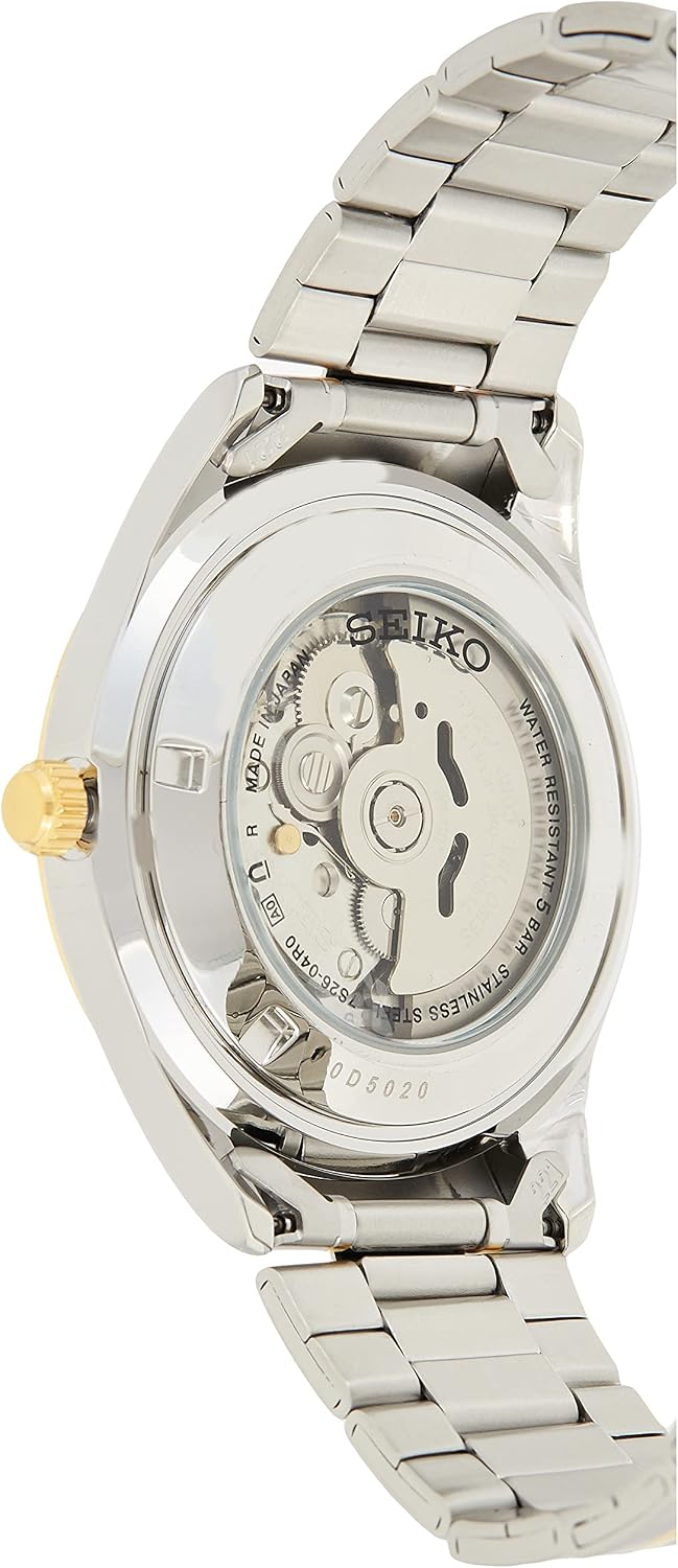 SEIKO 5 Reloj automático para hombre con esfera blanca SNKP22J1