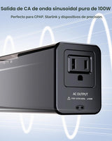ZOUPW Banco de energía portátil de 140 W con salida de CA de onda s...
