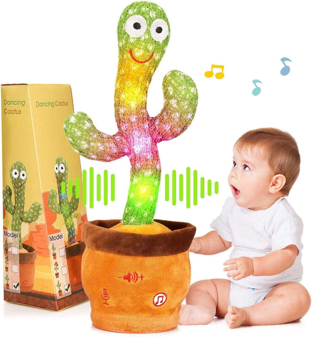 MILEGI Cactus que habla bailarín ajustable con volumen, cantar y re...