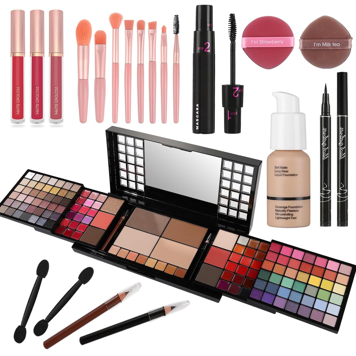 CHARMCODE Kit Completo de Maquillaje, Sets de Maquillaje para Mujer...