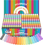 Juego de 180 tizas para acera en 20 colores, no tóxicas, lavables, tizas jumbo para exteriores para niños, tiza para pavimento