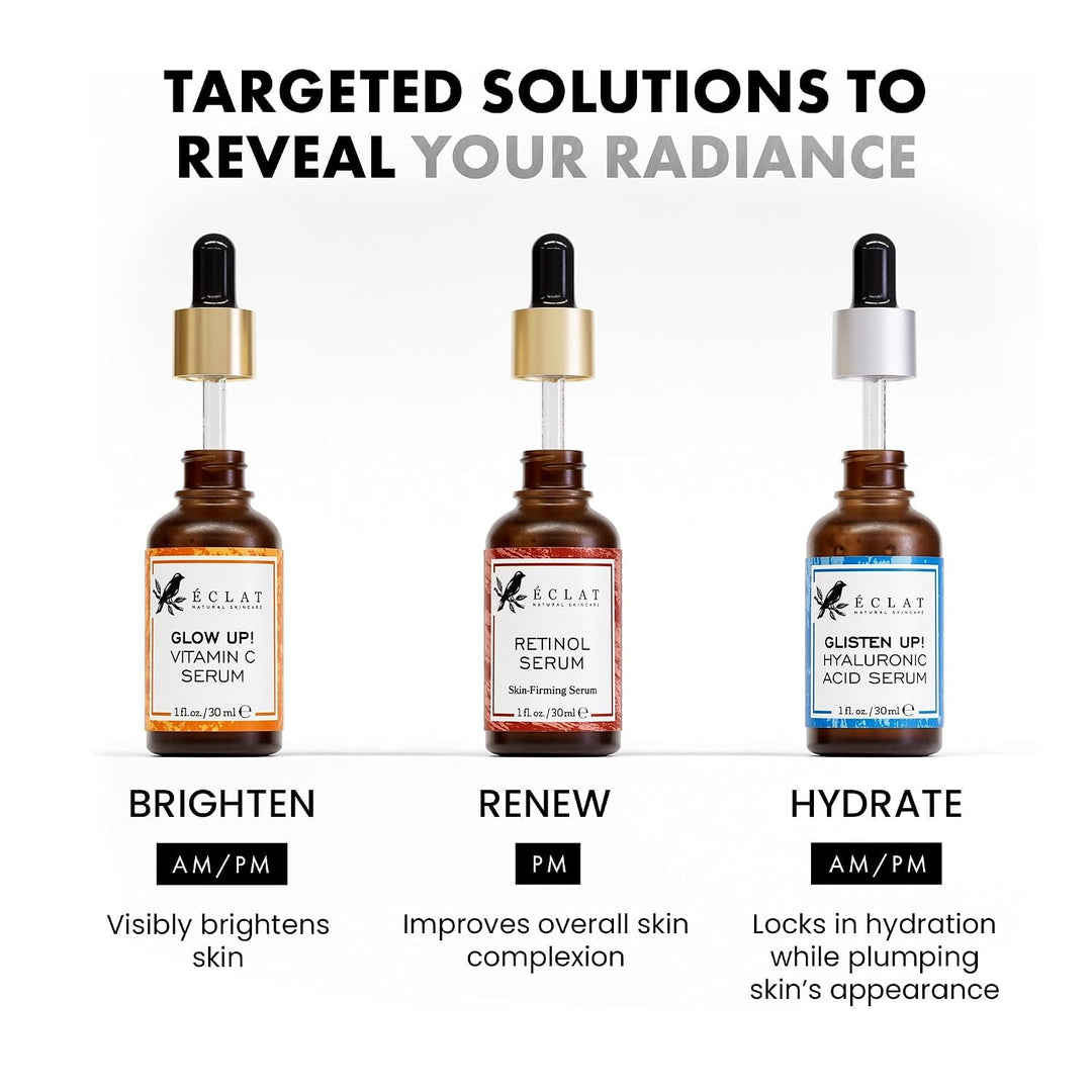 Eclat Skincare Set de suero facial \u2013 Vitamina C, retinol, ácid...