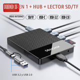 Devichin Disco duro externo de 1 TB, USB C y USB 3.0 multipuerto Hu...