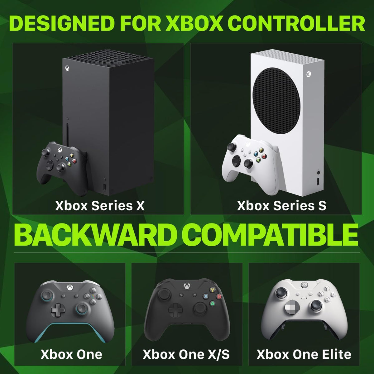 Fosmon Carga rápida para estación de carga de controlador Xbox, negro