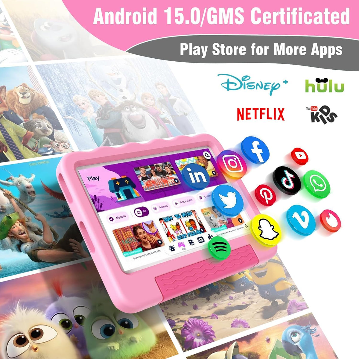 Tableta para niños de 10 pulgadas Android 15 para niños de 14 (6+8)...