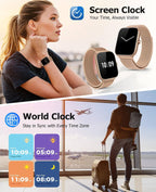 Reloj Inteligente de Lujo para Mujer, 2.06" HD AMOLED AOD Llamadas Bluetooth