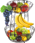 Simple Houseware Cesta de frutas de 2 niveles, color bronce