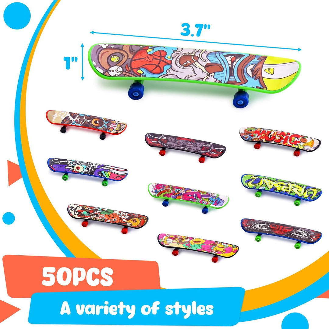 POPLAY 50 mini patinetas de dedo mini patineta de juguete