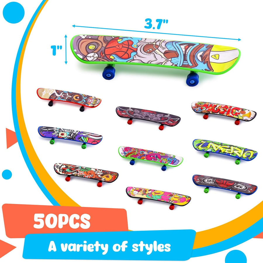 POPLAY 50 mini patinetas de dedo mini patineta de juguete