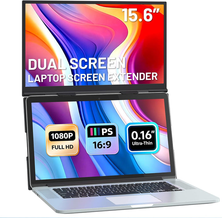 Extensor de pantalla para laptop, extensor de monitor dual ultralig...