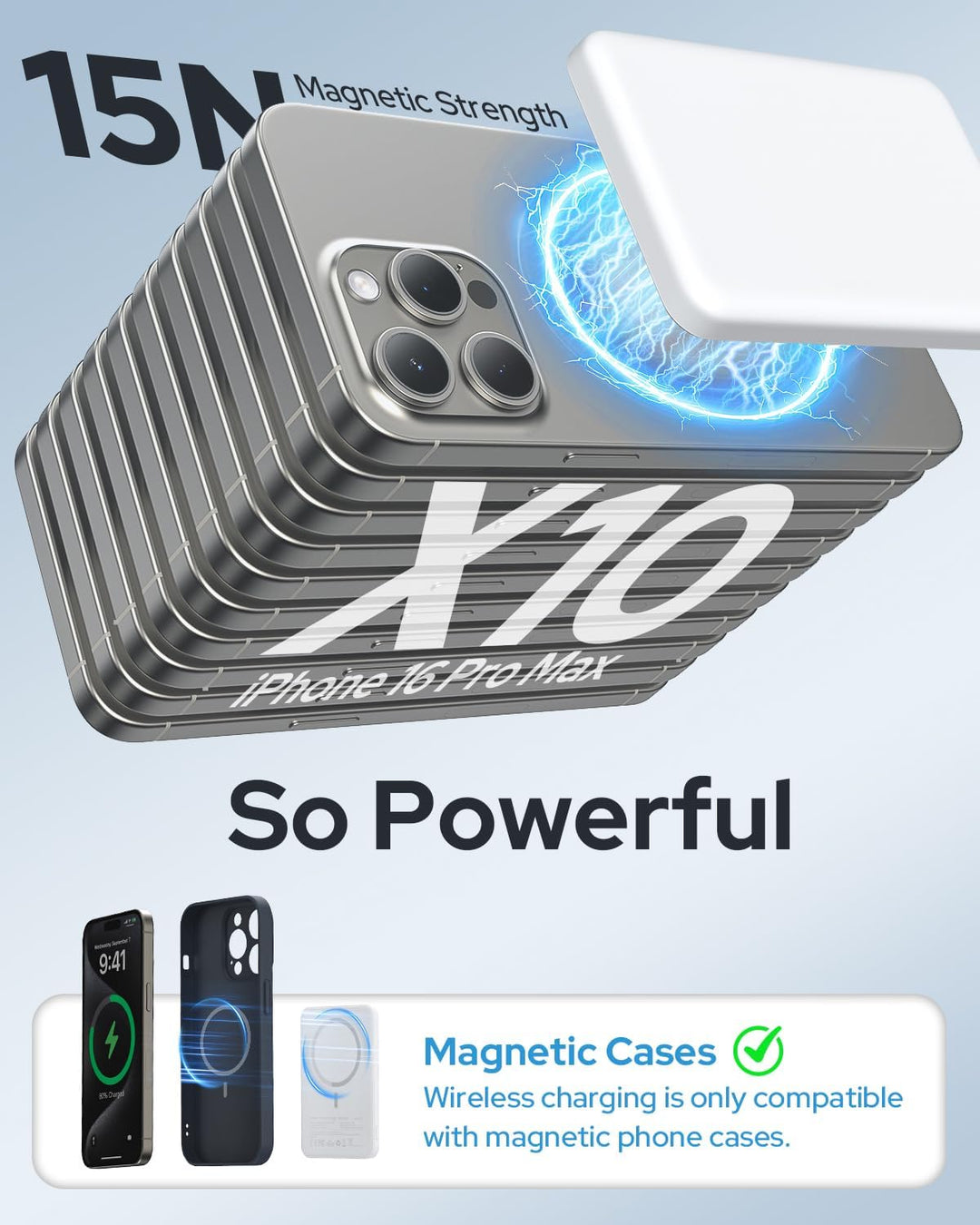 TRKOY para MagSafe Power Bank Ultra Slim, cargador portátil inalámb...