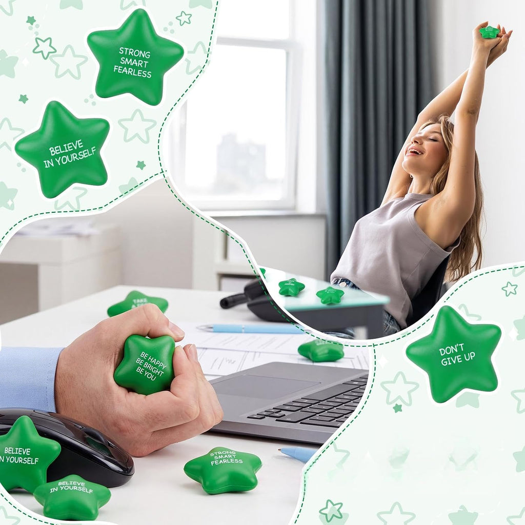 Shappy 72 piezas inspirador de juguete sensorial de estrella, verde