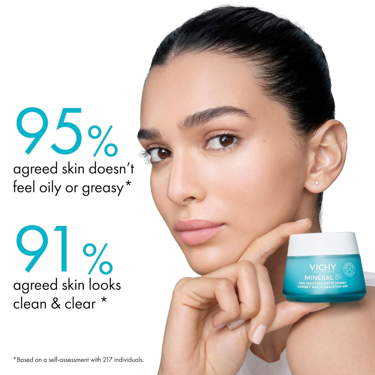 Vichy Mineral 89 Fragrance Free Cream, Moisture Boosting Cream with...