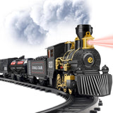 BainGesk Juego de tren de Navidad con vapor luces y