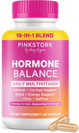 Multivitamínico de equilibrio hormonal Pink Stork para mujeres, 60...
