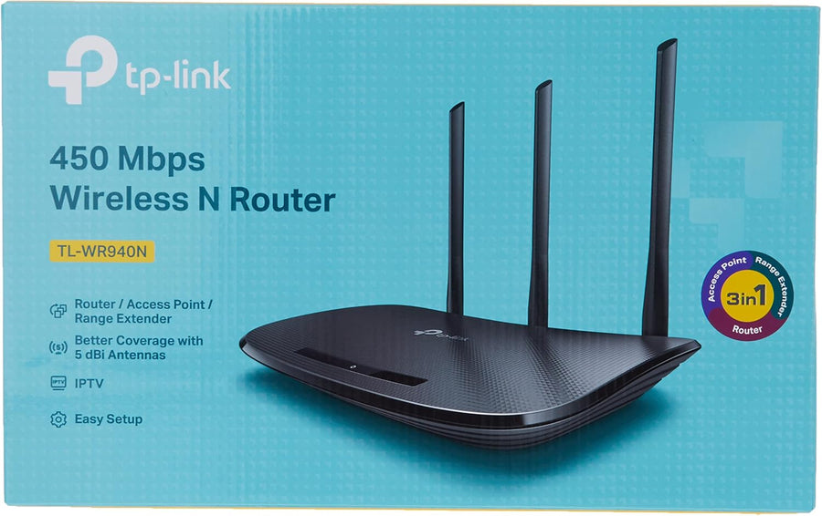 TP-Link Router WiFi N450 - Enrutador de Internet inalámbrico para e...