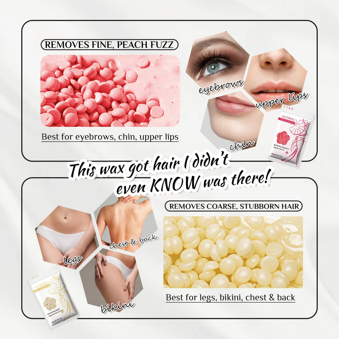 KOTAMU Kit de Cera Digital Rosa para Depilación para Mujeres y Homb...