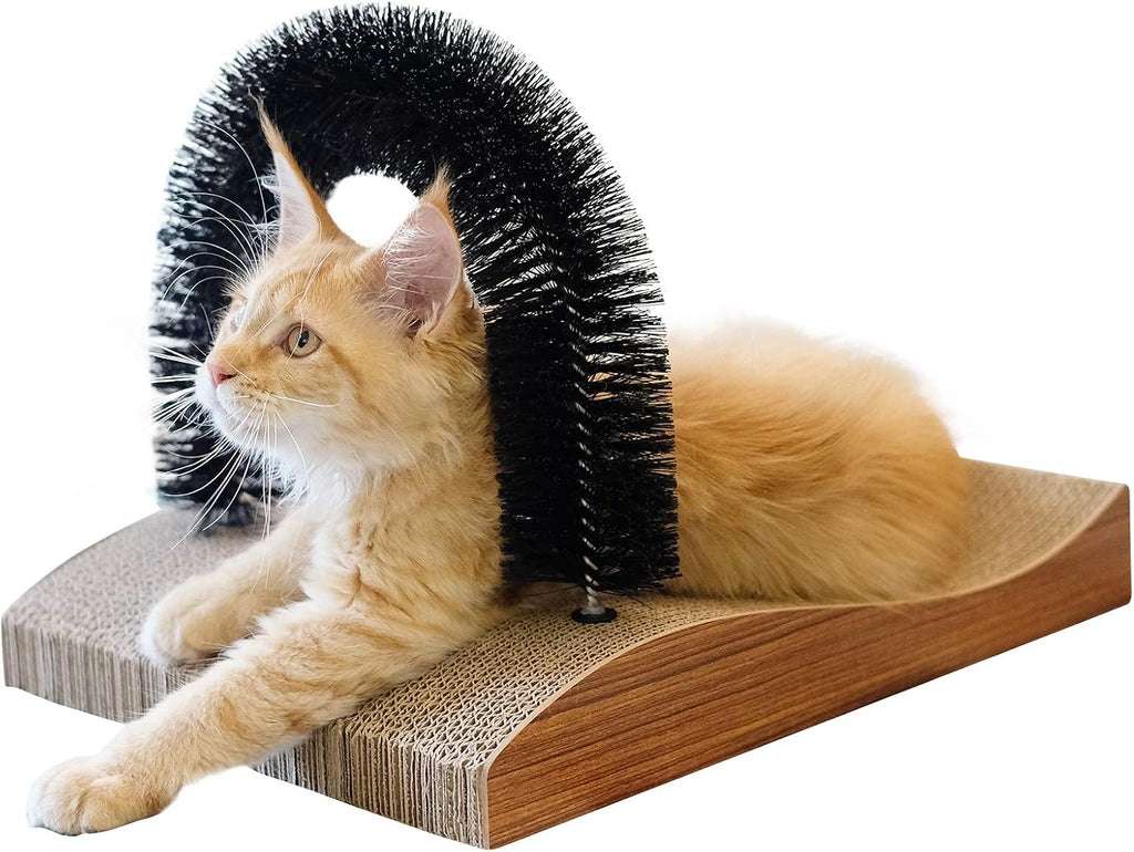 FUKUMARU Cat Self Groomer 2.0 versión, rascador de cara de arco de gato