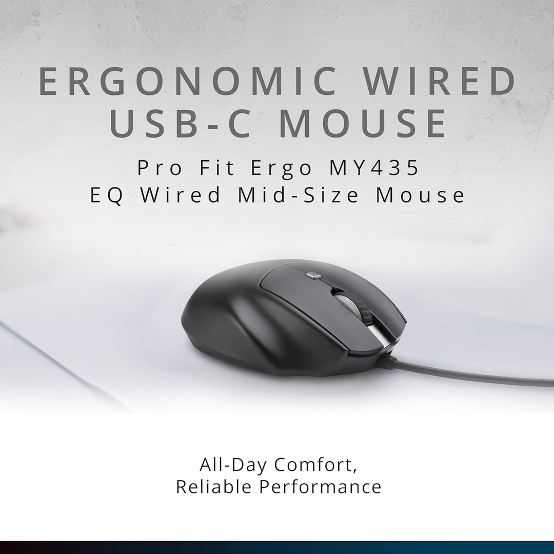 Kensington Ratón con cable USB-C, Pro Fit Ergo MY435 EQ, para manos...