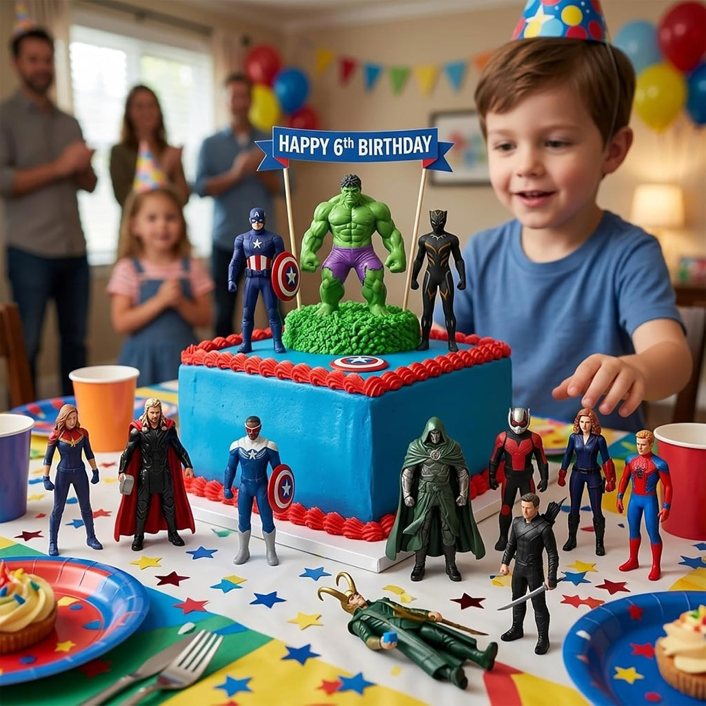 12 figuras de superhéroe, miniatura de leyendas heroicas de dibujos animados de 4.5 pulgadas, modelos de juguetes coleccionables de PVC, adornos de escritorio, regalo para niños y fanáticos