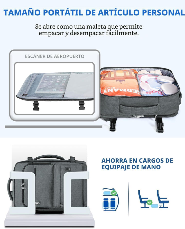 WANDF Mochila de viaje para Spirit Airlines, bolsa de artículos per...