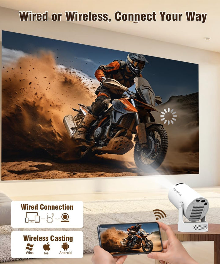 Mini proyector con Wifi 6 y Bluetooth5.4, proyector portátil 4K, pr...