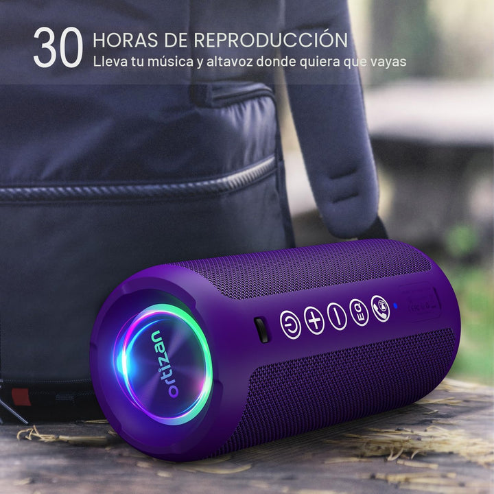 Ortizan Altavoz Bluetooth portátil: IPX7 impermeable, sonido fuerte...