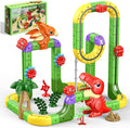 Juego de tren magnético de dinosaurio para niños de 3 a 5: 115 piezas 3D Infinity Racer Cube pistas antigravedad riel eléctrico de tren de pistas de regalos de cumpleaños juguetes para niños