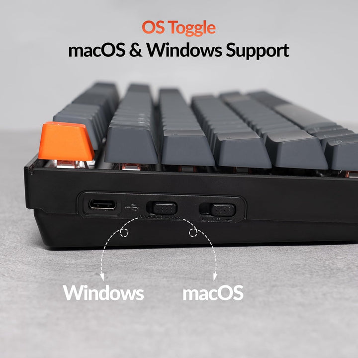 Teclado Mecánico Inalámbrico Keychron K8 \u2013 Interruptor Rojo Si...