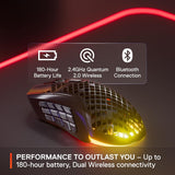 SteelSeries Aerox 9 Wireless - Ratón para juegos Holey RGB - Diseño...