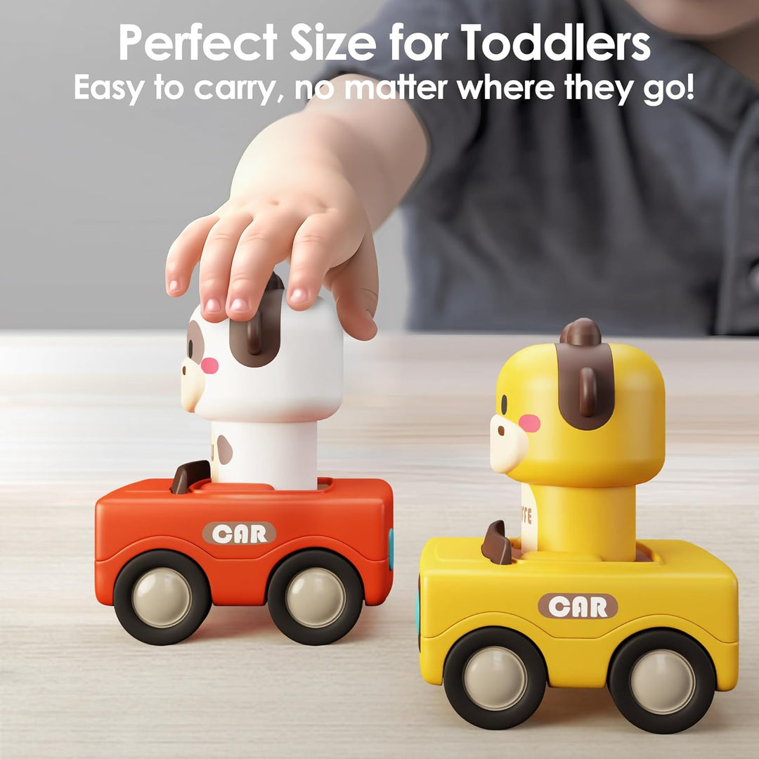 iPlay iLearn Juguetes de coche Press to Go para niños