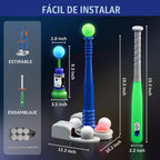 QDRAGON LED 2 en 1 Conjuntos de Bolas para Niños con Máquina de Lanzamiento Automática