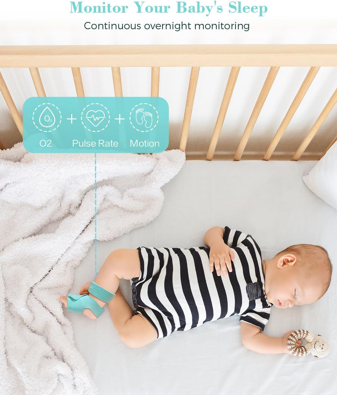 Babytone Monitor de sueño para bebé con estación base