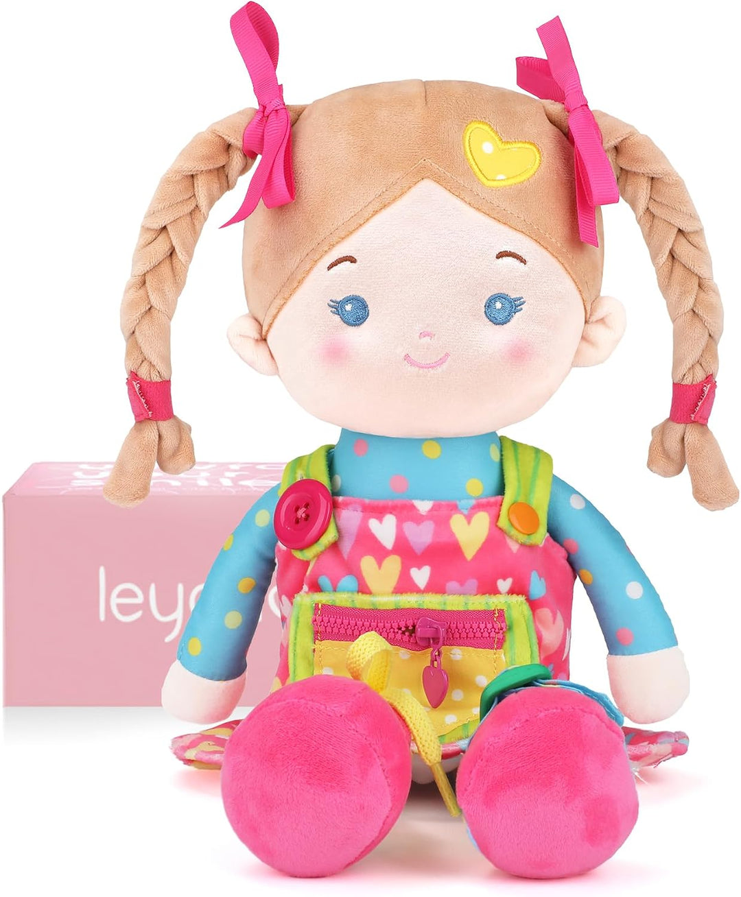 LeyaDoll Muñeca de Bebé Suave Educativa (16''), Muñeca Sens...
