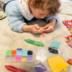 VattaFrast Kit de arte y mosaico de cuentas para niños de 4 a 12 años, juego completo de manualidades con 15 plantillas coloridas, plantillas divertidas, bolígrafos de cuentas, artes creativas