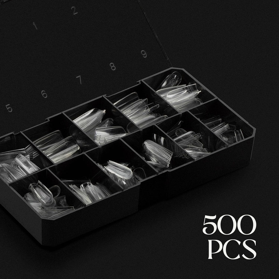 Caja de puntas Aprés Gel-X® Natural Square Long | 500 puntas Gel-X,...