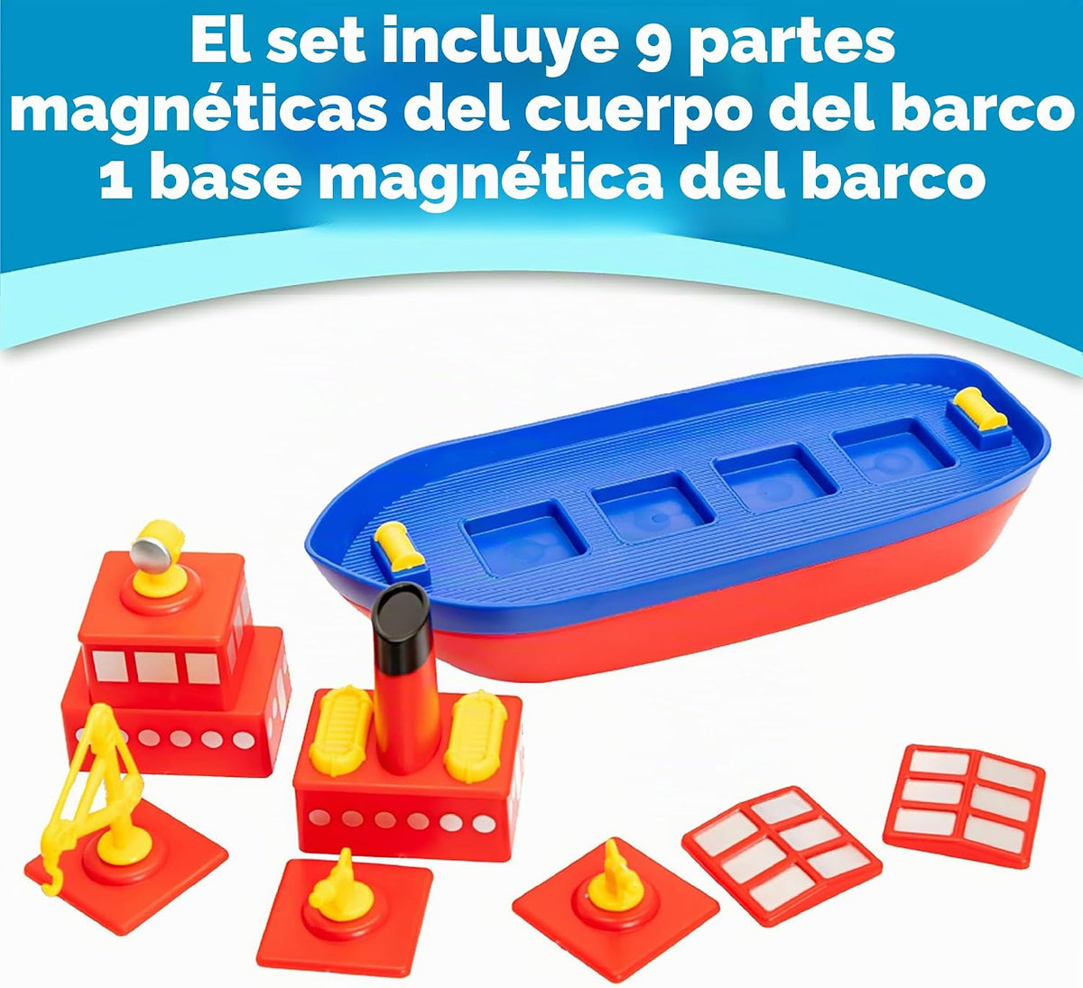 POPULAR PLAYTHINGS Juguete magnético de baño Build-a-Boat