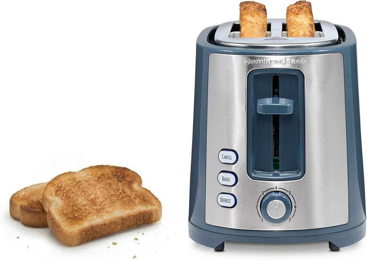 Hamilton Beach Tostadora de 2 rebanadas con ranura extra ancha con botones