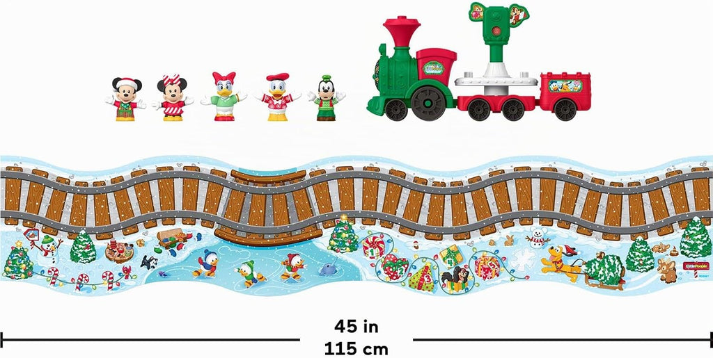 Fisher-Price Little People Disney Jr - Juguete musical de tren navideño