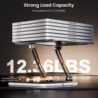 JOYEKY Adjustable Laptop Stand con RGB Lighting,Aluminum Ergonomic Computer Stand con 360° Rotating Base,Foldable & Portable Laptop Riser, Suitable para All 10-16” Laptops (negro)