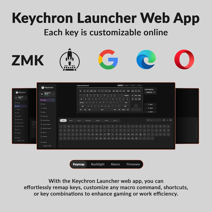 Keychron Teclado mecánico ultra inalámbrico Q3 con frecuencia de so...