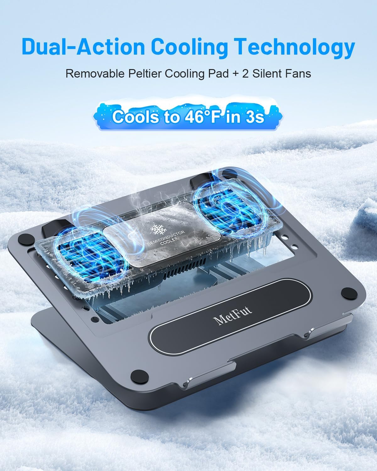 Metfut Almohadilla de enfriamiento para laptop con ventilador Enfri...