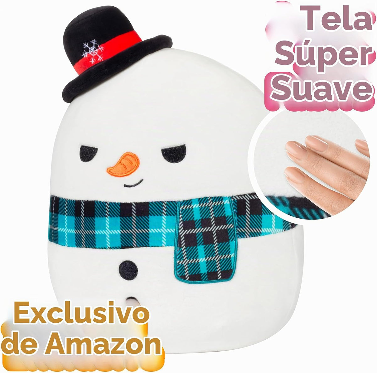 Squishmallow Ignacio Snowman Holiday Jazwares - Peluche de 10 pulgadas