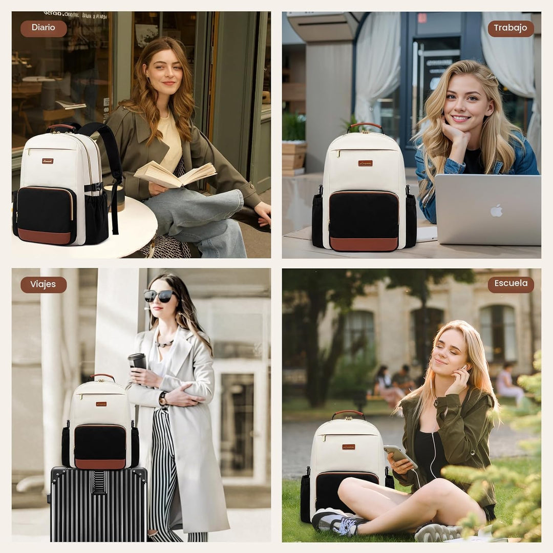 LOVEVOOK Mochila para laptop para mujer, 15,6 pulg.
