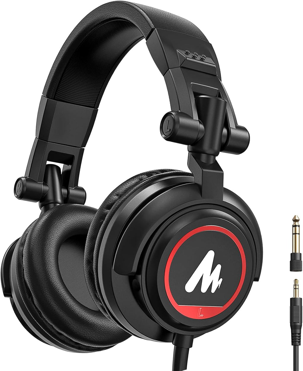 MAONO MH501 Over Ear Closed Back Studio Monitor Headphone with 50MM Drivers, Negro