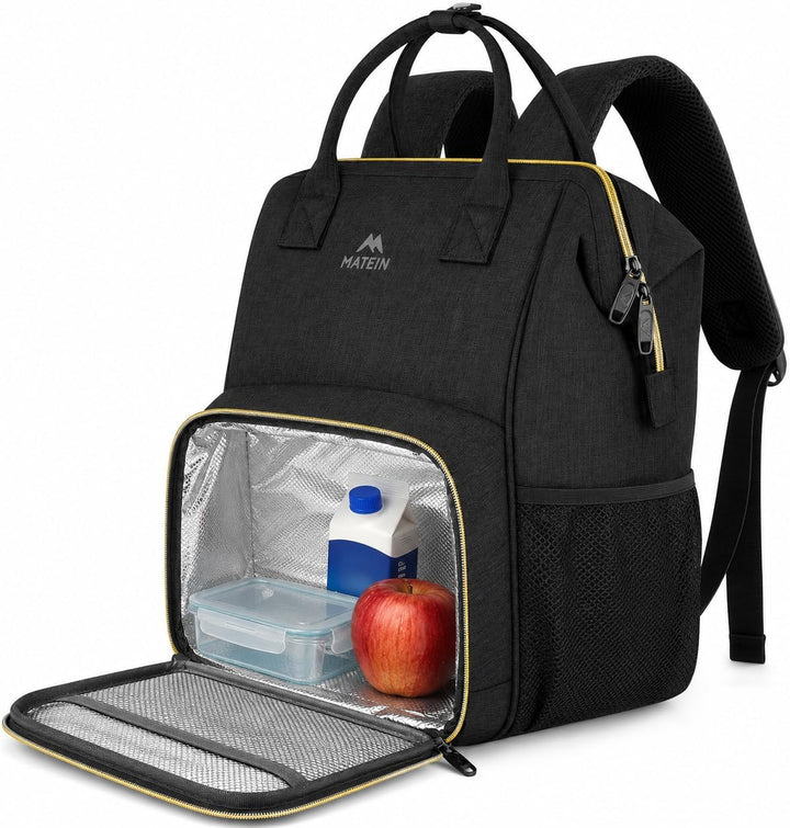 MATEIN Mochila de almuerzo para mujer, mochila térmica aislada para...